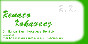renato kokavecz business card