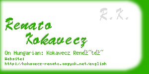 renato kokavecz business card